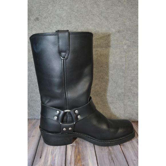 Dingo Boots Womens 10 Dean Black Leather Harness Motorcycle Mid Calf DI07370 - Picture 8 of 16